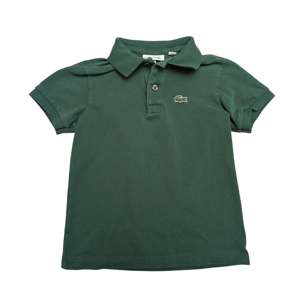 Lacoste Boys' Petit Piqué Polo Shirt Pine Green Classic Casual‎ Holidays Preppy